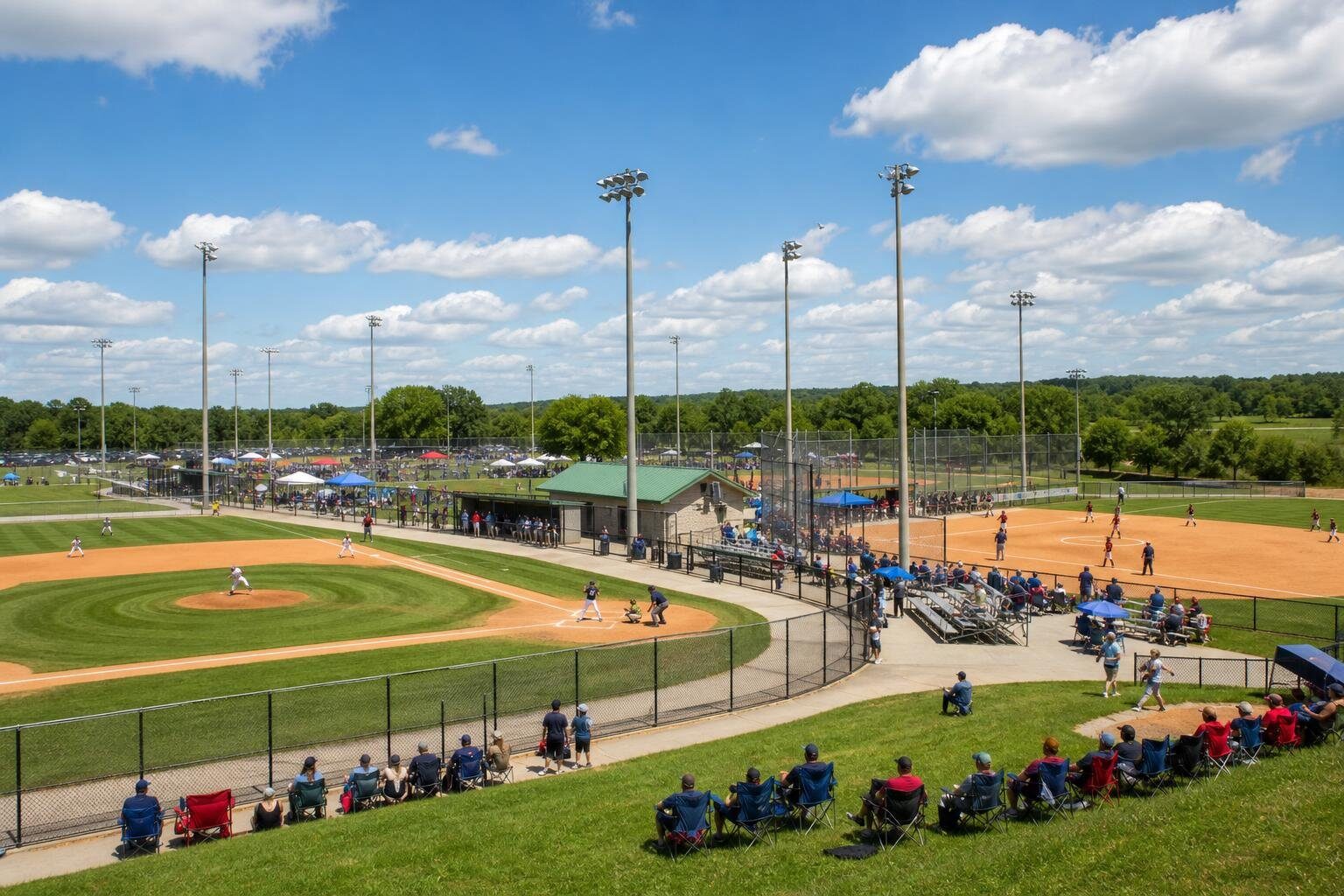 Baseball and softball fields at the Chickasha Sports Complex